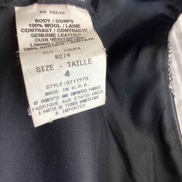 ABS Leather and Tweed Sheath Dress - Picture 6 of 7